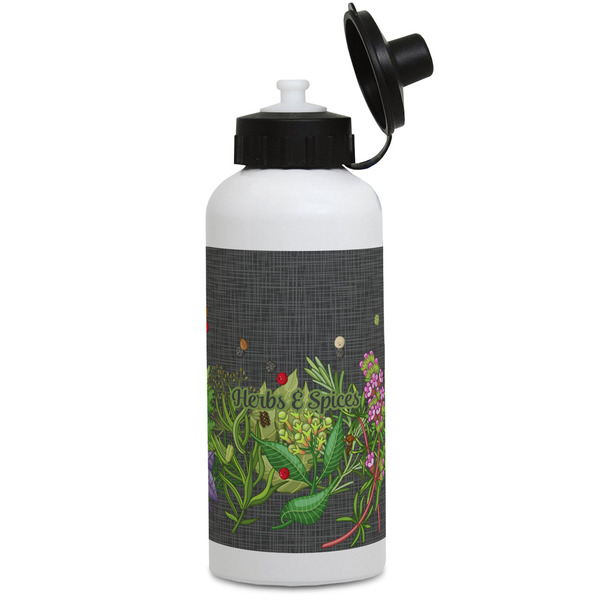 Custom Herbs & Spices Water Bottles - Aluminum - 20 oz - White