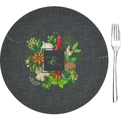 Herbs & Spices 8" Glass Appetizer / Dessert Plates - Single or Set (Personalized)