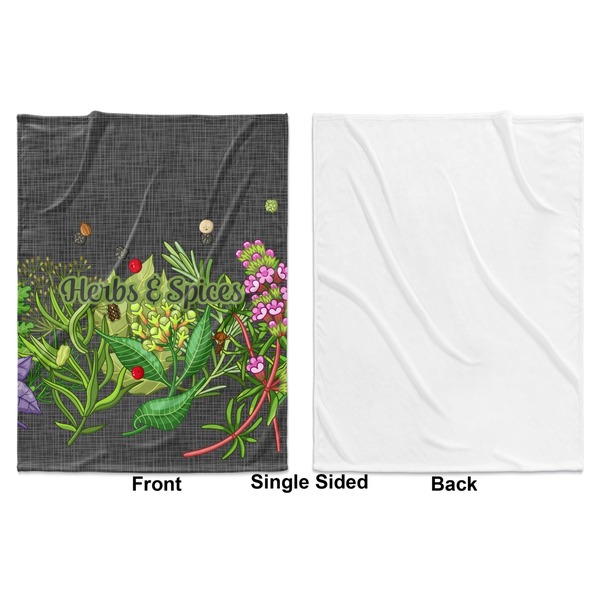 Herbs & Spices Baby Blanket (Single Sided - Printed Front, White Back)