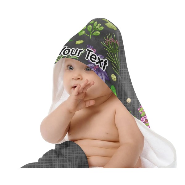 Herbs & Spices Baby Hooded Towel on Child