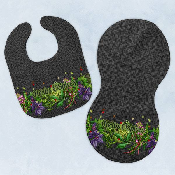 Custom Herbs & Spices Baby Bib & Burp Set