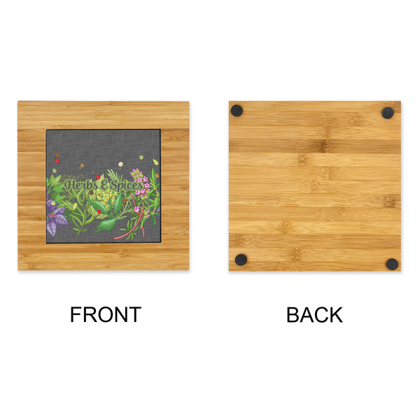 Herbs & Spices Bamboo Trivet with 6" Tile - APPROVAL