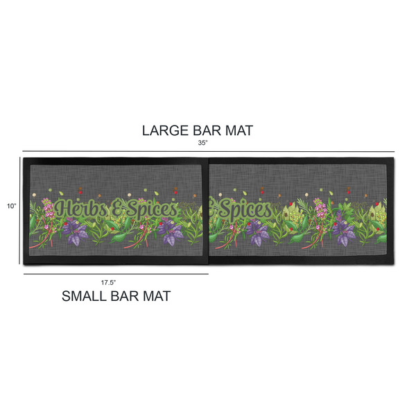 Herbs & Spices Bar Mats - Sizing Chart