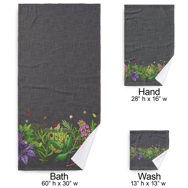 Herbs & Spices Bath Towel Sets - 3-piece - Approval
