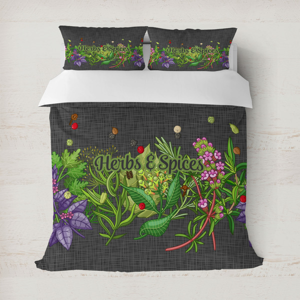 Custom Herbs & Spices Duvet Cover Set - Full / Queen (Personalized)