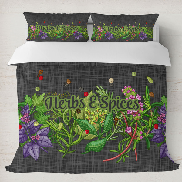Custom Herbs & Spices Duvet Cover Set - King (Personalized)