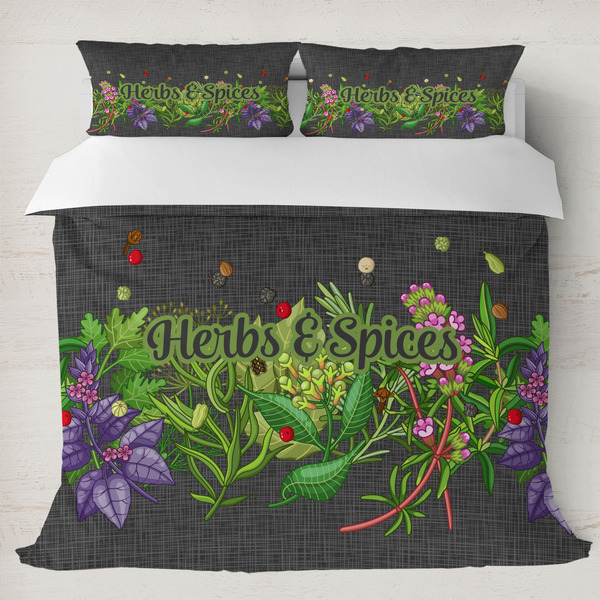Custom Herbs & Spices Duvet Cover Set - King (Personalized)