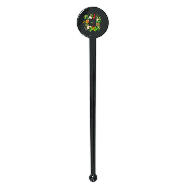 Herbs & Spices Black Plastic 7" Stir Stick - Round - Single Stick