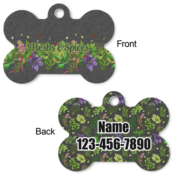 Herbs & Spices Bone Shaped Dog ID Tag - Large - Approval
