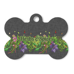 Herbs & Spices Bone Shaped Dog ID Tag - Large