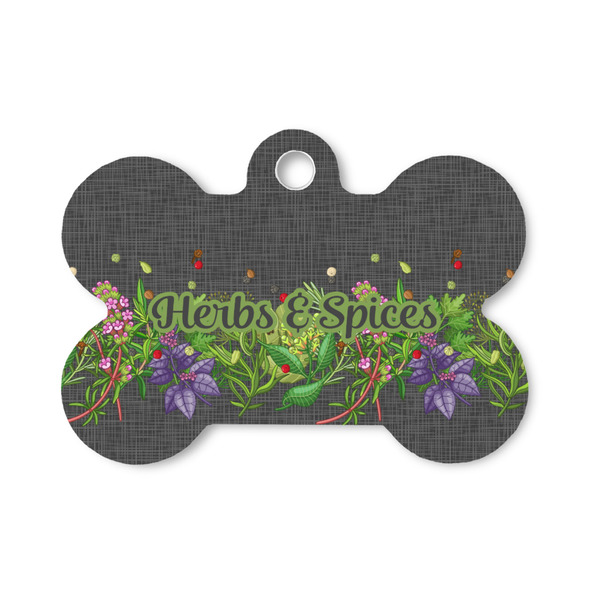 Custom Herbs & Spices Bone Shaped Dog ID Tag - Small