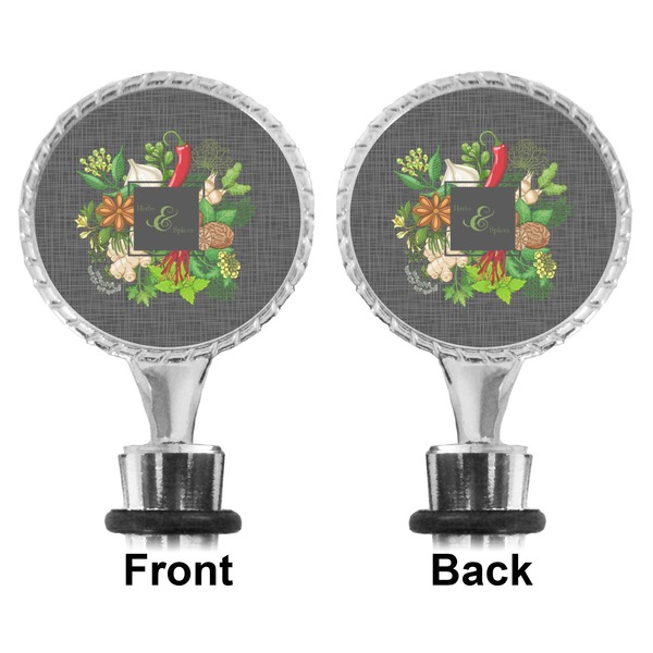 Herbs & Spices Bottle Stopper - Front and Back