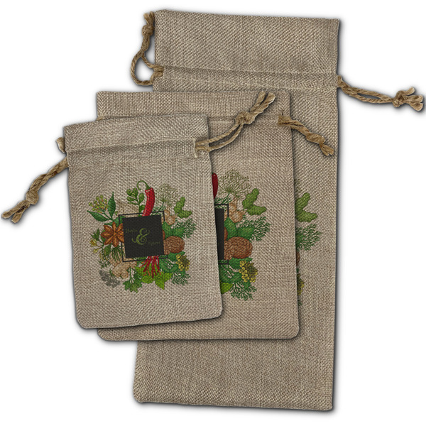 Herbs & Spices Burlap Gift Bags - (PARENT MAIN) All Three