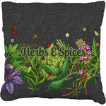 Herbs & Spices Faux-Linen Throw Pillow 26" (Personalized)