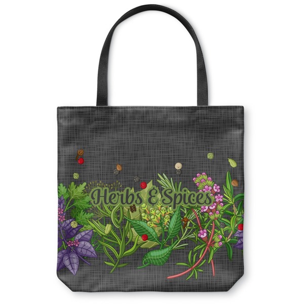 Custom Herbs & Spices Canvas Tote Bag - Small - 13"x13" (Personalized)
