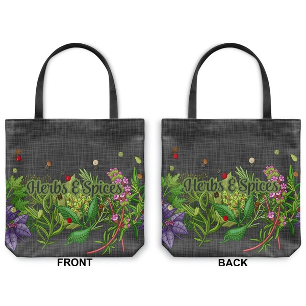 Herbs & Spices Canvas Tote - Front and Back