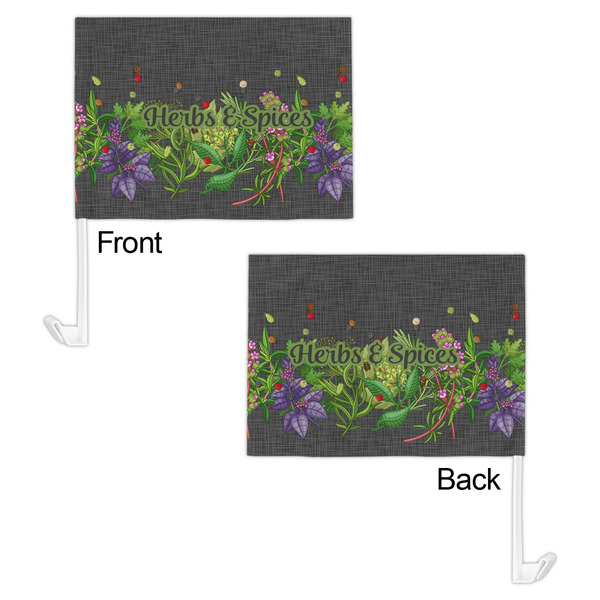 Herbs & Spices Car Flag - 11" x 8" - Front & Back View