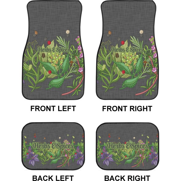 Herbs & Spices Car Floor Mats Set (2F + 2B)