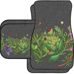 Herbs & Spices Car Floor Mats Set - 2 Front & 2 Back (Personalized)