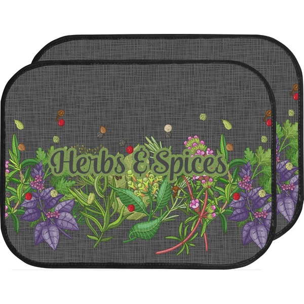 Custom Herbs & Spices Car Floor Mats (Back Seat) (Personalized)