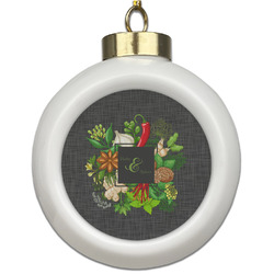 Herbs & Spices Ceramic Ball Ornament