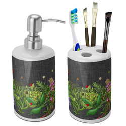 Herbs & Spices Ceramic Bathroom Accessories Set