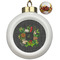 Herbs & Spices Ceramic Christmas Ornament - Poinsettias (Front View)