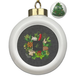 Herbs & Spices Ceramic Ball Ornament - Christmas Tree