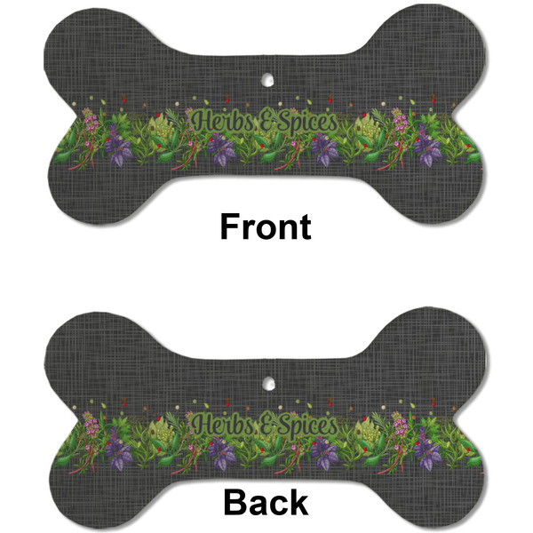 Herbs & Spices Ceramic Flat Ornament - Bone Front & Back (APPROVAL)