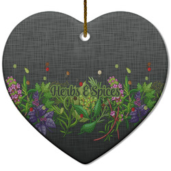 Herbs & Spices Heart Ceramic Ornament