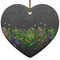 Herbs & Spices Ceramic Flat Ornament - Heart (Front)