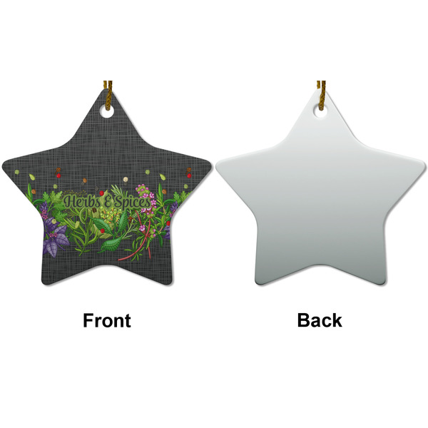 Herbs & Spices Ceramic Flat Ornament - Star Front & Back (APPROVAL)