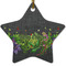 Herbs & Spices Ceramic Flat Ornament - Star (Front)