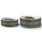 Herbs & Spices Ceramic Dog Bowls - Size Comparison