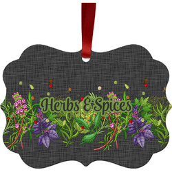 Herbs & Spices Metal Frame Ornament - Double Sided