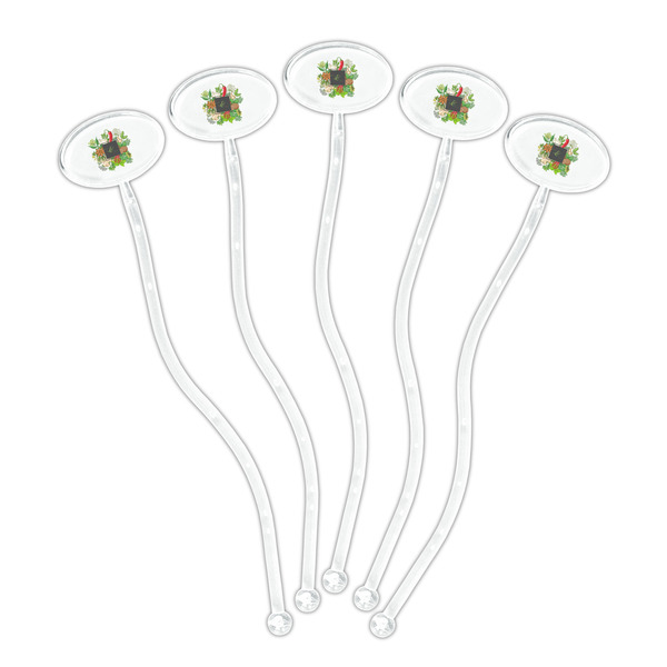 Herbs & Spices Clear Plastic 7" Stir Stick - Oval - Fan