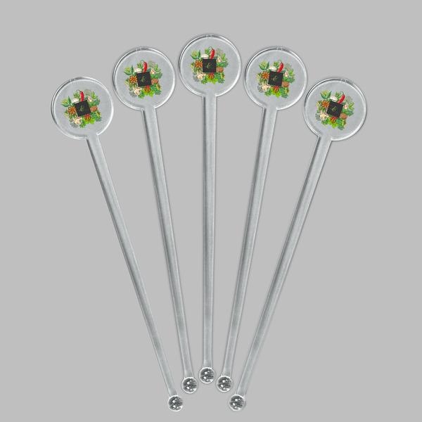 Herbs & Spices Clear Plastic 7" Stir Stick - Round - Fan View
