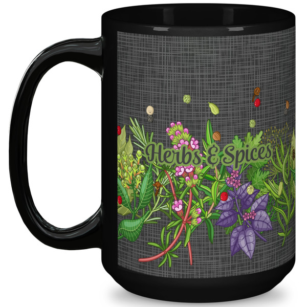 Custom Herbs & Spices 15 Oz Coffee Mug - Black