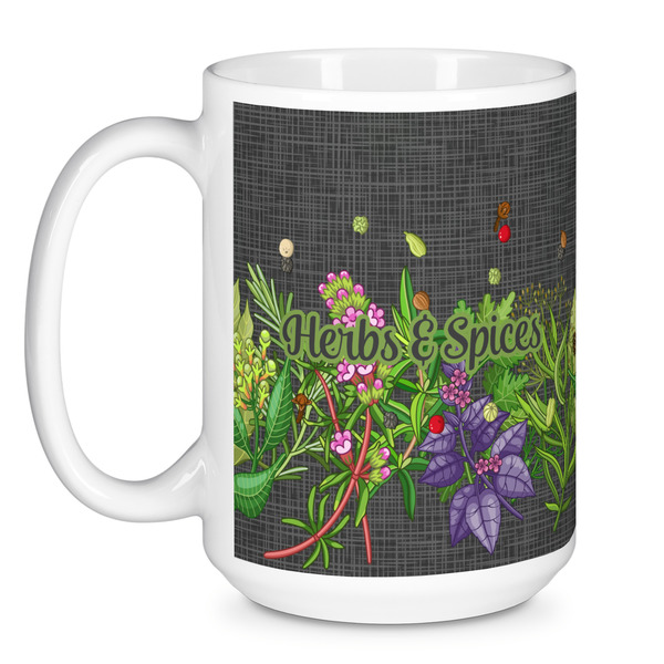 Herbs & Spices Coffee Mug - 15 oz - White