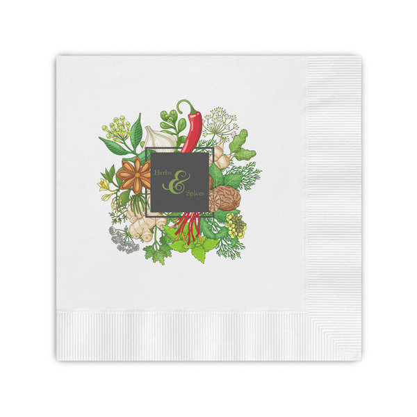 Custom Herbs & Spices Coined Cocktail Napkins