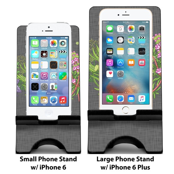 Herbs & Spices Compare Phone Stand Sizes - with iPhones