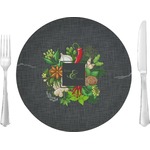 Herbs & Spices Glass Lunch / Dinner Plate 10" (Personalized)