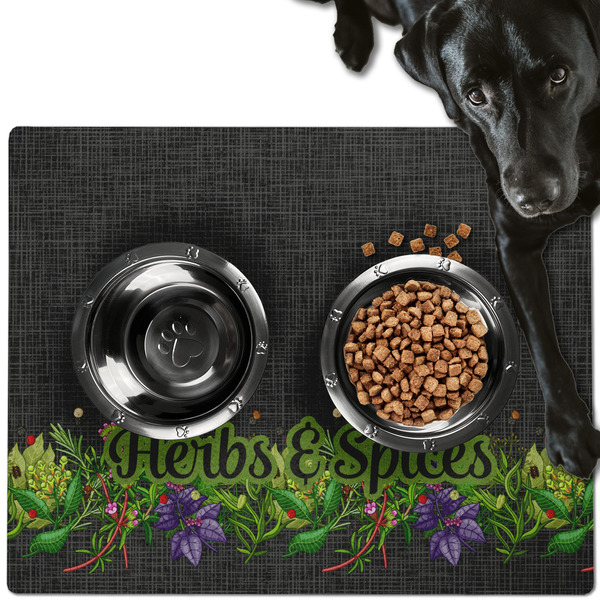 Custom Herbs & Spices Dog Food Mat - Large