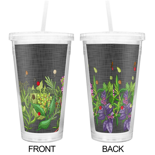 Herbs & Spices Double Wall Tumbler with Straw - Approval