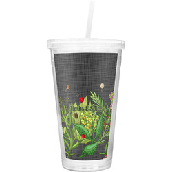 Herbs & Spices Double Wall Tumbler with Straw (Personalized)