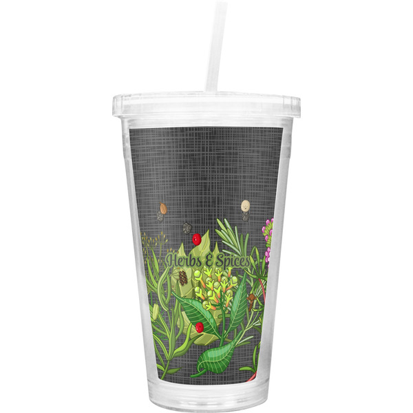 Custom Herbs & Spices Double Wall Tumbler with Straw (Personalized)