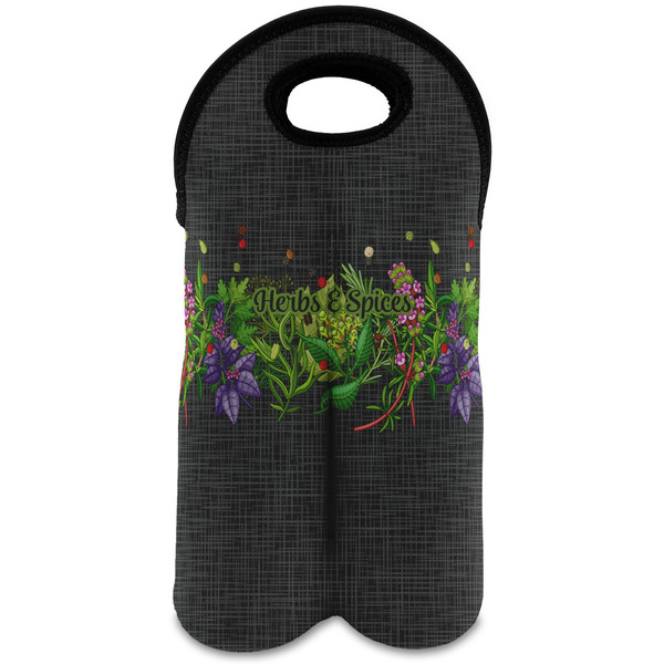 Custom Herbs & Spices Wine Tote Bag (2 Bottles) (Personalized)