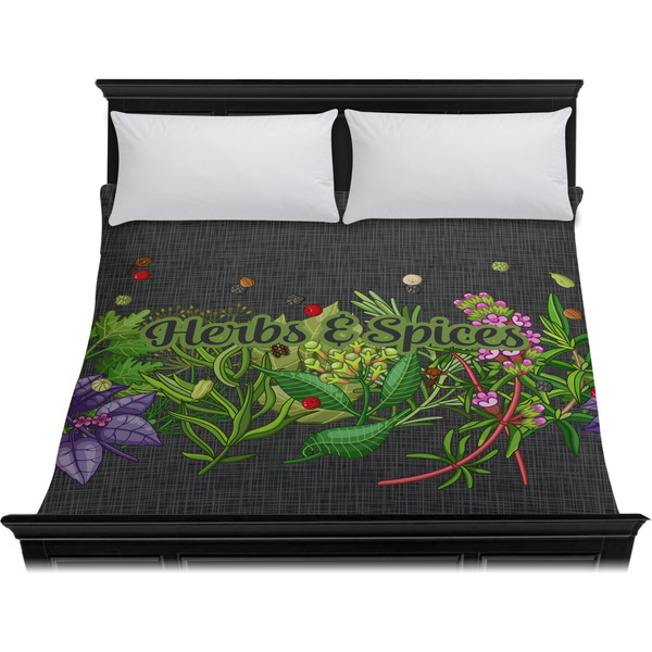 Herbs & Spices Duvet Cover - King - On Bed - No Prop