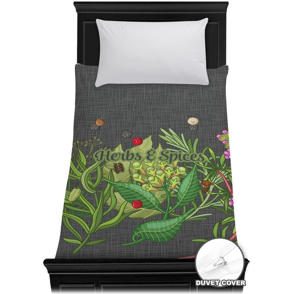 Custom Herbs & Spices Duvet Cover - Twin (Personalized)