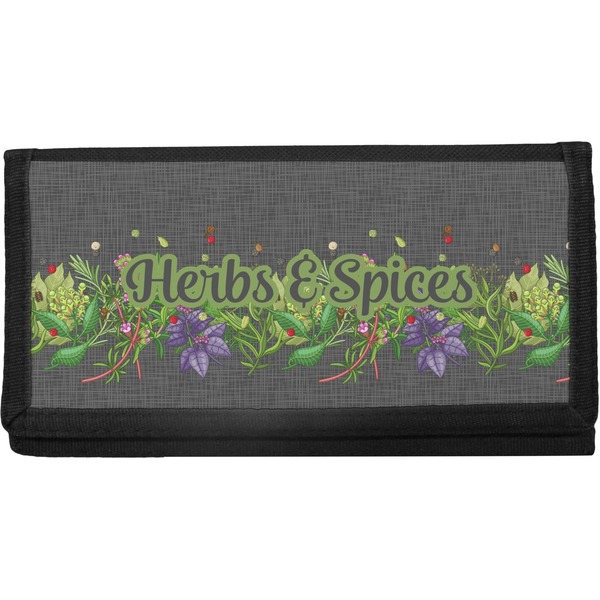 Custom Herbs & Spices Canvas Checkbook Cover (Personalized)